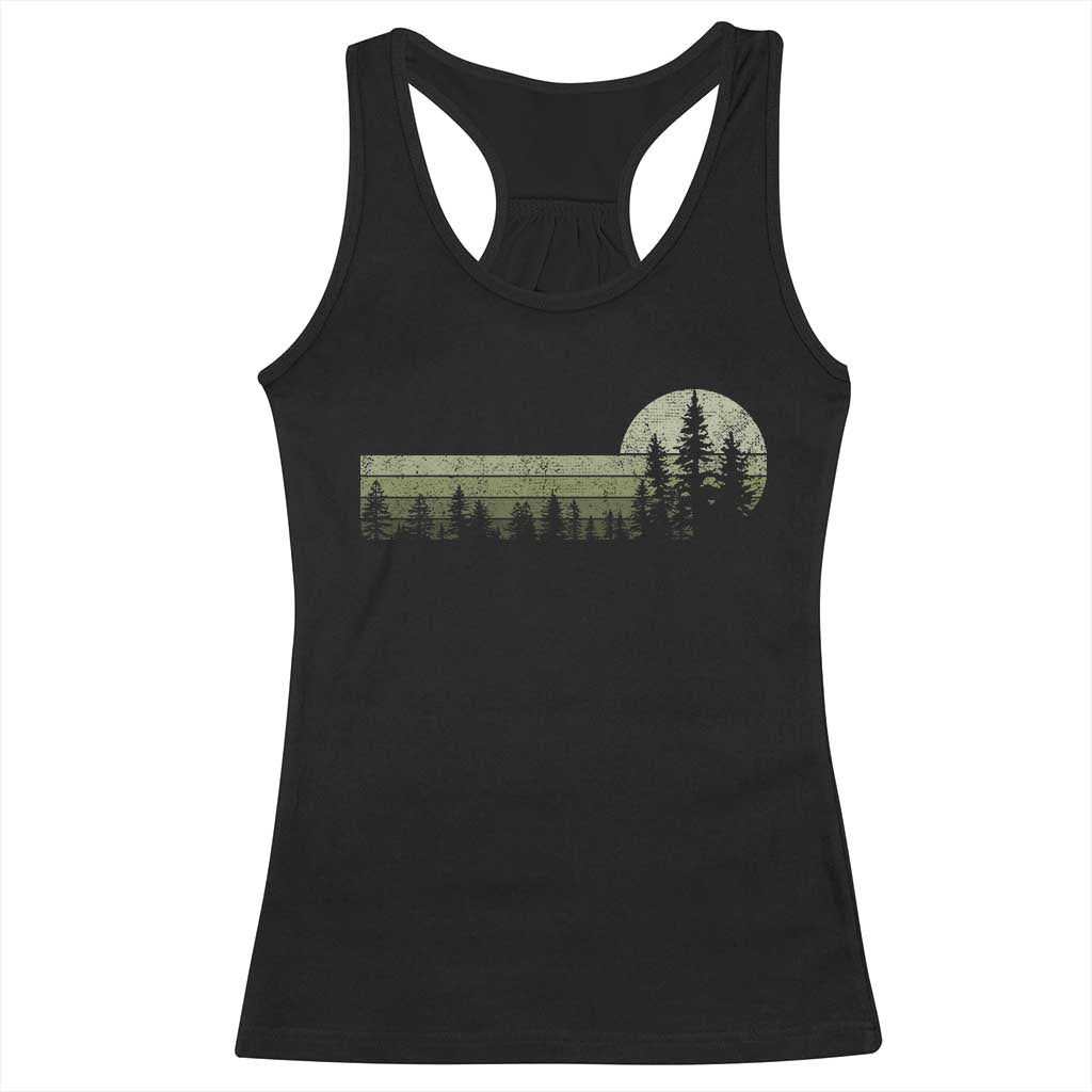 Trees Wildlife Nature Vintage Forest Racerback Tank Top TS10 Black Print Your Wear