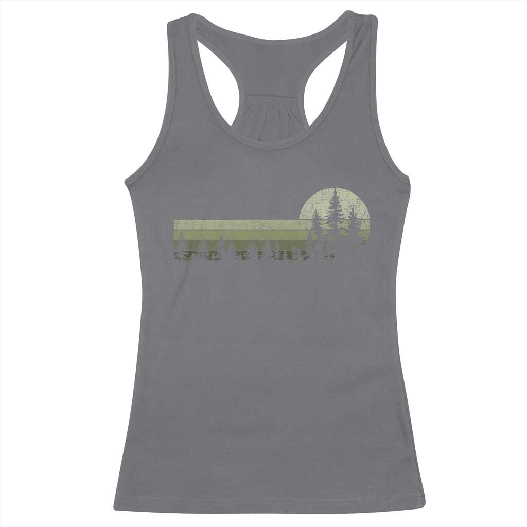 Trees Wildlife Nature Vintage Forest Racerback Tank Top TS10 Charcoal Print Your Wear