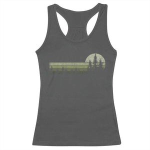 Trees Wildlife Nature Vintage Forest Racerback Tank Top TS10 Dark Heather Print Your Wear
