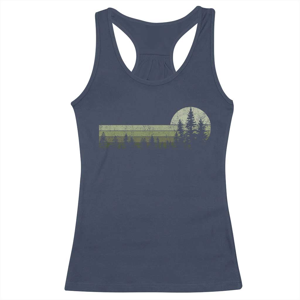 Trees Wildlife Nature Vintage Forest Racerback Tank Top TS10 Navy Print Your Wear