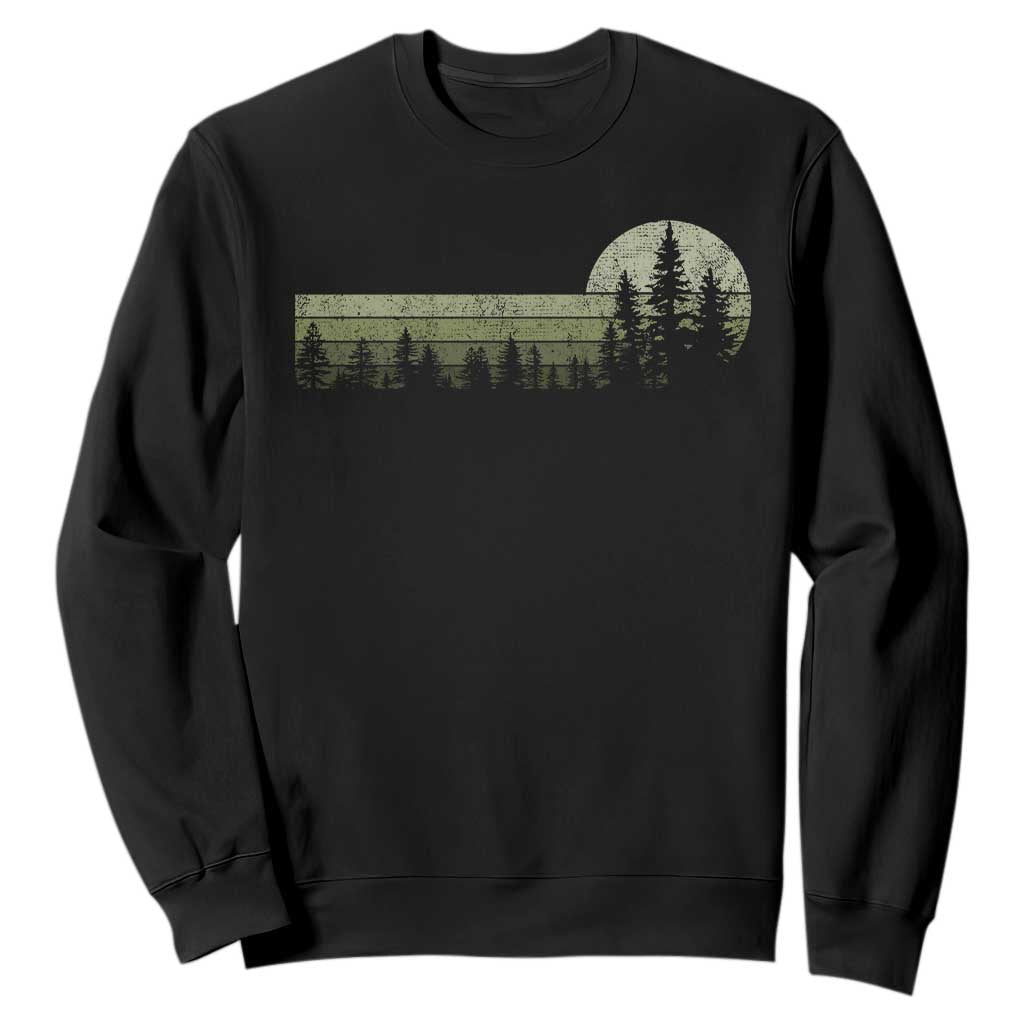 Trees Wildlife Nature Vintage Forest Sweatshirt TS10 Black Print Your Wear
