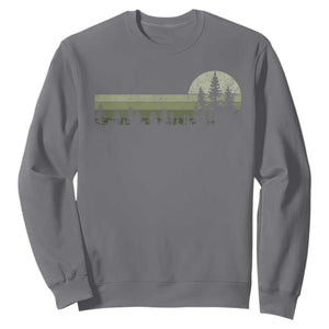 Trees Wildlife Nature Vintage Forest Sweatshirt TS10 Charcoal Print Your Wear