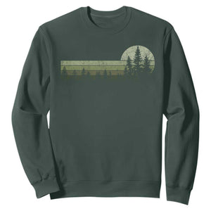Trees Wildlife Nature Vintage Forest Sweatshirt TS10 Dark Forest Green Print Your Wear