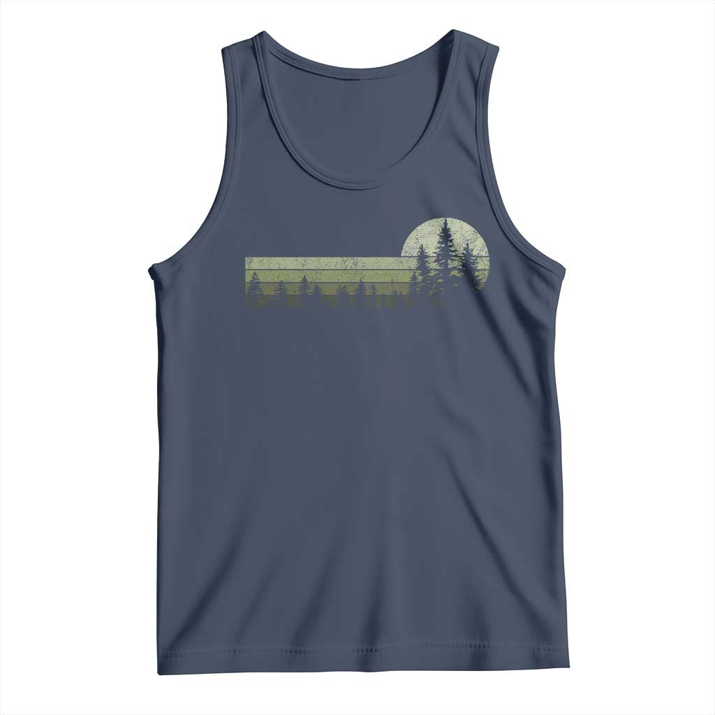 Trees Wildlife Nature Vintage Forest Tank Top TS10 Navy Print Your Wear