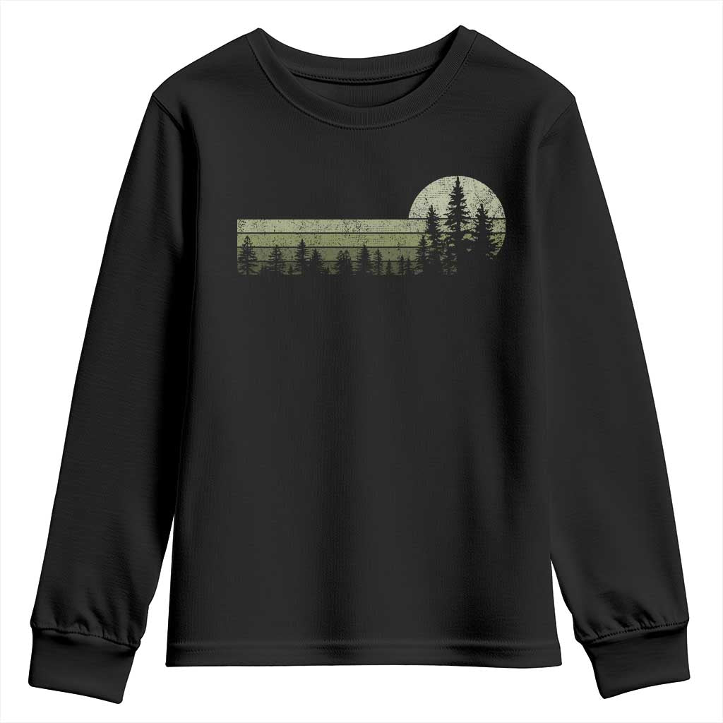 Trees Wildlife Nature Vintage Forest Youth Sweatshirt TS10 Black Print Your Wear
