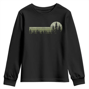Trees Wildlife Nature Vintage Forest Youth Sweatshirt TS10 Black Print Your Wear