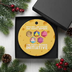 When Someone Attacks One Party Member D20 Dice LGBTQ Ally Ceramic Ornament TS10 1pc Yellow Cheese Print Your Wear