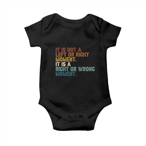 Retro Cory Booker Quotes Baby Onesie This is a Right or Wrong Moment Subtle FDT TS10 Black Print Your Wear