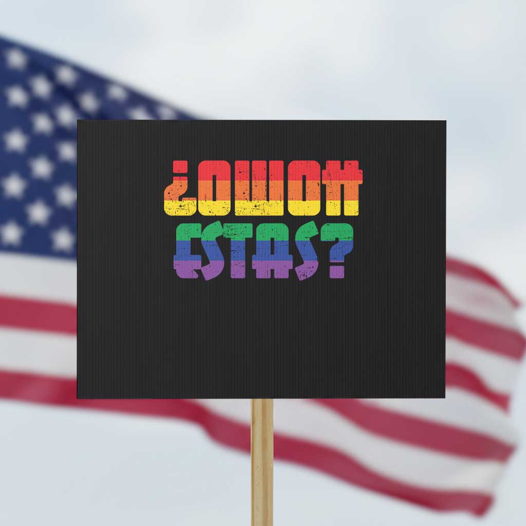 Como Estas Protest Sign Funny Spanish LGBT Pride Latinx Retro Queer Inclusive Gift TS10 Horizontal 18