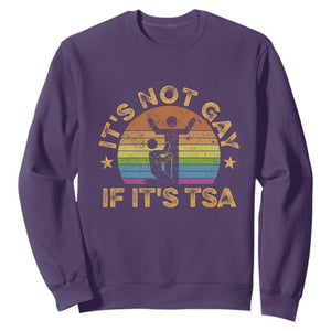 Funny It is Not Gay If It is TSA Security Sweatshirt TS10 Purple Print Your Wear