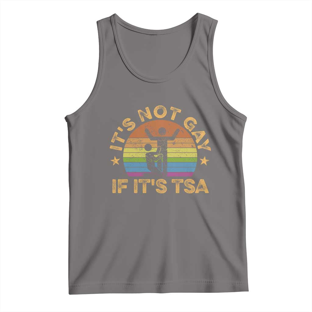 Funny It is Not Gay If It is TSA Security Tank Top TS10 Deep Heather Print Your Wear