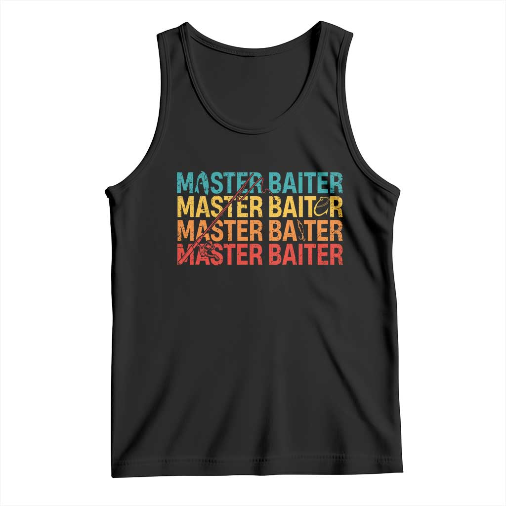 Master Baiter Tank Top Retro Bass Fishing Funny Fish Fisherman TS10 Black Print Your Wear