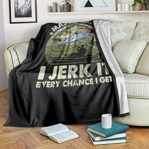 Retro Master Baiter Throw Blanket Funny Bass Fishing Fisher TS10 Print Your Wear