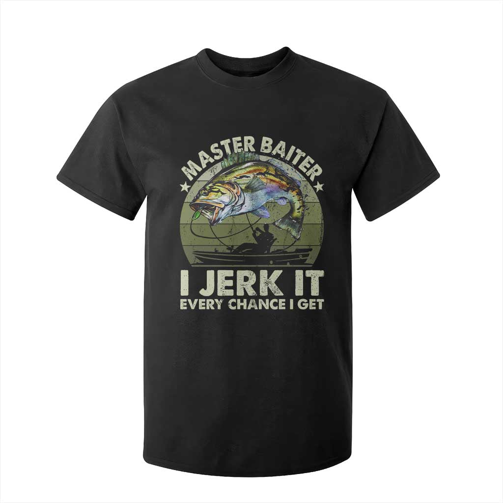 Retro Master Baiter T Shirt For Kid Funny Bass Fishing Fisher TS10 Black Print Your Wear