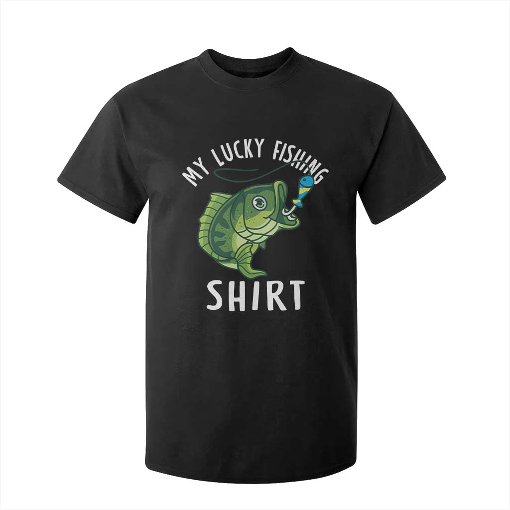 Lucky Fishing T Shirt For Kid Funny Fisherman Fish Lovers TS10 Black Print Your Wear