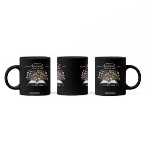 Officially Retired Coffee Mug Floral Teacher Retirement Coworker Gift Let The Fun Begin TS10 Print Your Wear