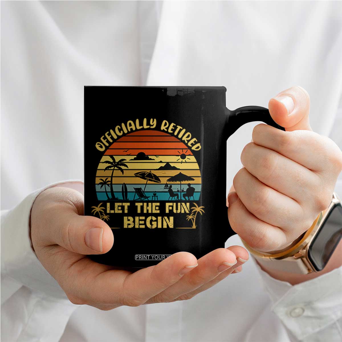Retirement 2026 Coffee Mug Officially Retired Let The Fun Begin Retro TS10 Print Your Wear
