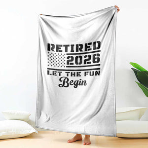 Retirement 2026 Throw Blanket Cool Retired Gift American Flag TS10 Print Your Wear