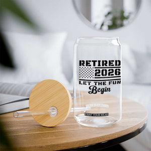 Retirement 2026 Glass Can Cool Retired Gift American Flag TS10 Print Your Wear