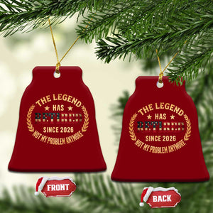 Retirement Gifts For Men 2026 Ceramic Ornament The Legend Has Retired Retired Not My Problems Anymore US Flag TS10 Print Your Wear