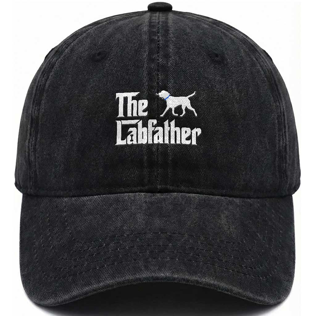 Funny Labrador Dad Washed Cotton Baseball Cap The Lab Father Fathers Day Gifts For Dog Lovers Dad TS10 Print Your Wear