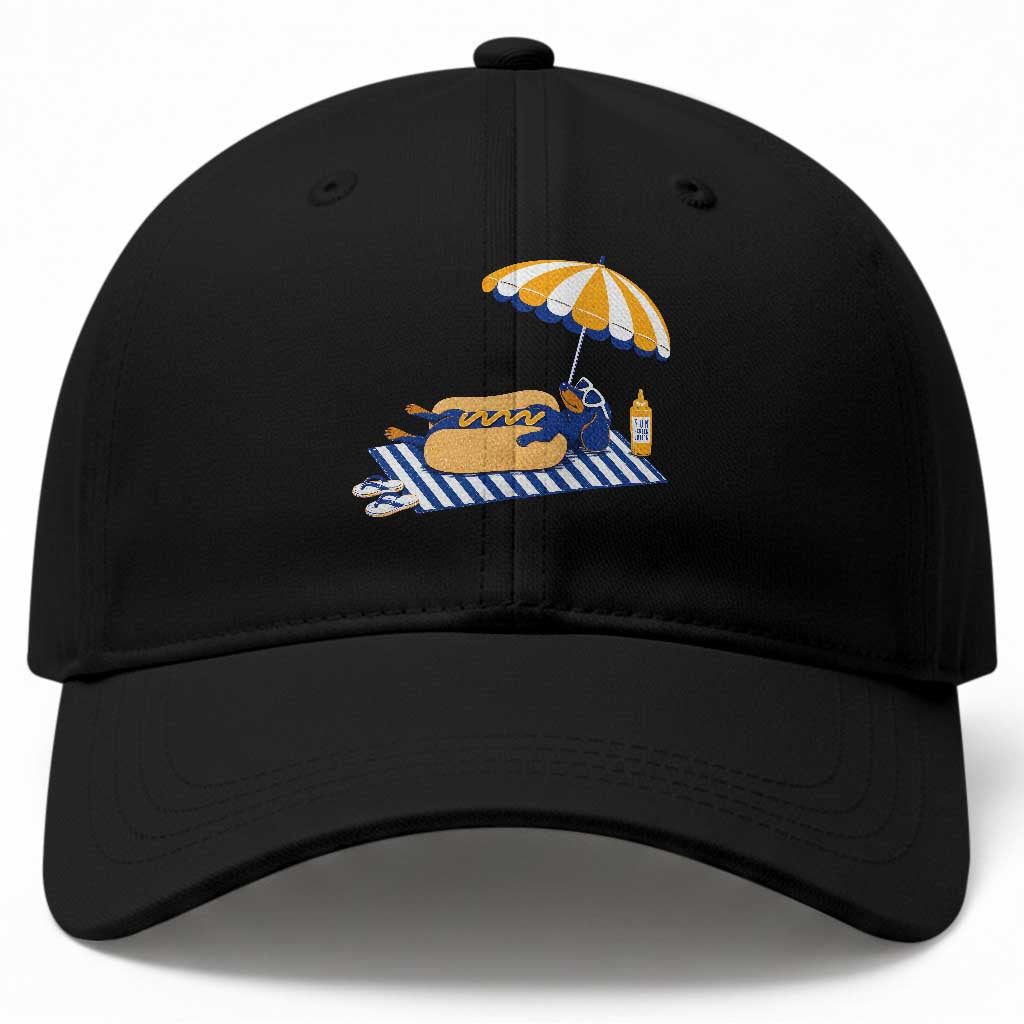 Funny Sausage Dog Baseball Cap Retro Summer Hot Dog Graphic Dachshund Dog Lover Gift TS10 Print Your Wear