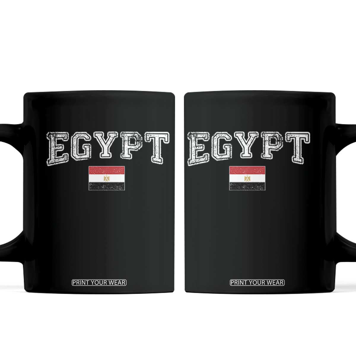 Vintage Egypt Coffee Mug Distressed Flag Patriotic Football Fan Pride Gift for Egyptians TS10 Black Print Your Wear