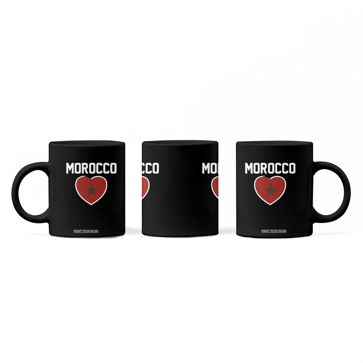 Morocco Heart Flag Coffee Mug Patriotic Love Gift for Proud Moroccan TS10 Print Your Wear
