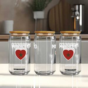 Morocco Heart Flag Glass Can Patriotic Love Gift for Proud Moroccan TS10 Print Your Wear