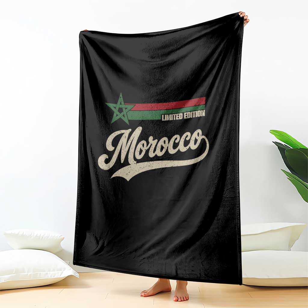 Morocco Throw Blanket Limited Edition Vintage Moroccan Pride Retro TS10 Print Your Wear