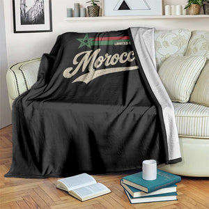 Morocco Throw Blanket Limited Edition Vintage Moroccan Pride Retro TS10 Print Your Wear