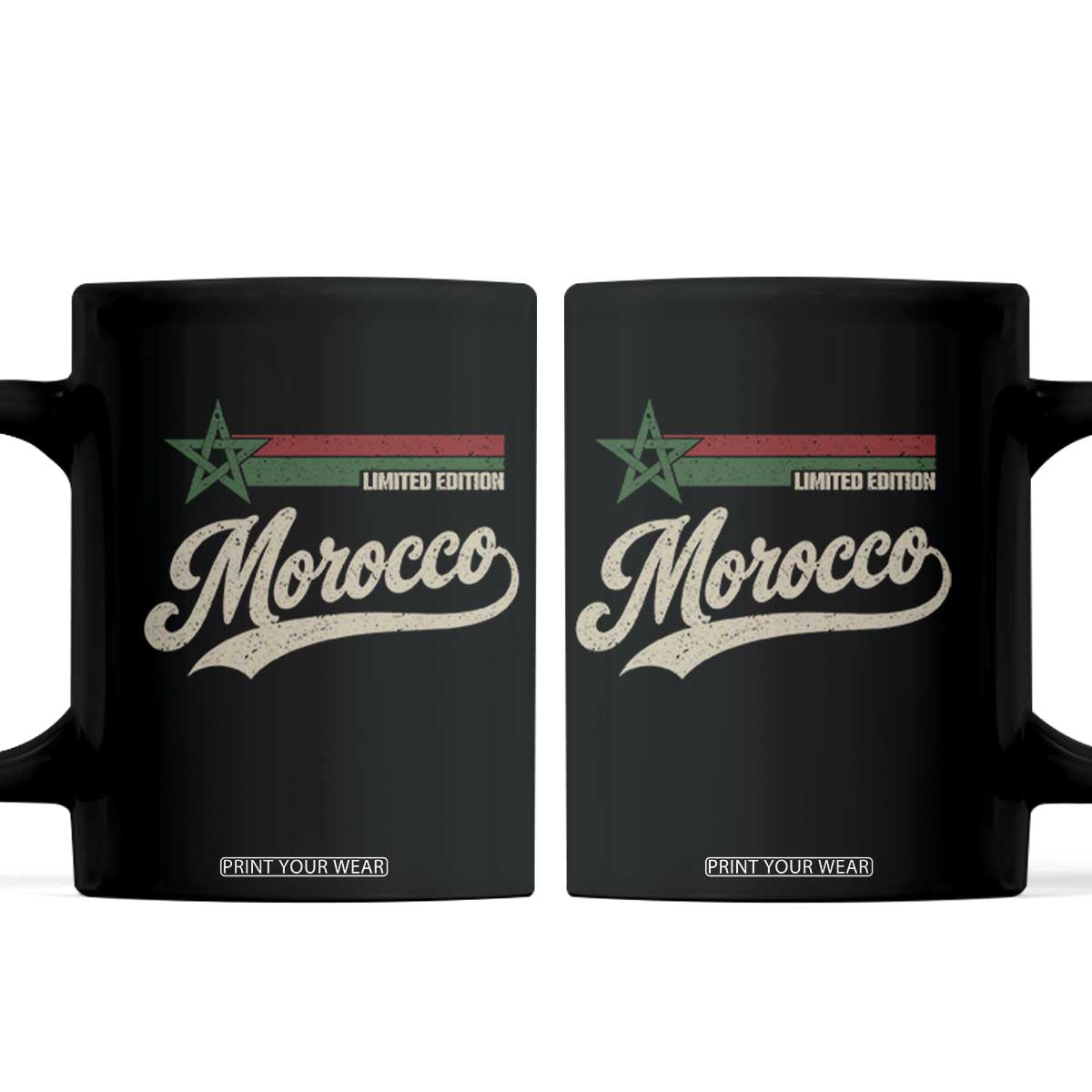 Morocco Coffee Mug Limited Edition Vintage Moroccan Pride Retro TS10 Black Print Your Wear