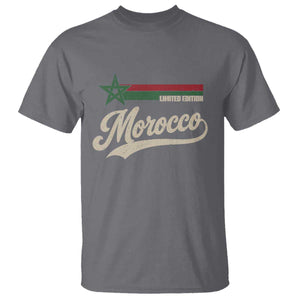 Morocco T Shirt Limited Edition Vintage Moroccan Pride Retro TS10 Charcoal Print Your Wear