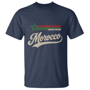 Morocco T Shirt Limited Edition Vintage Moroccan Pride Retro TS10 Navy Print Your Wear