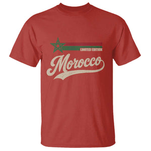 Morocco T Shirt Limited Edition Vintage Moroccan Pride Retro TS10 Red Print Your Wear