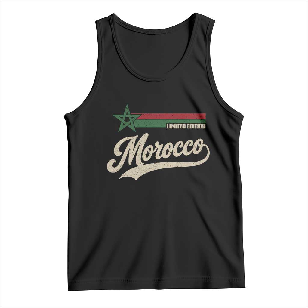 Morocco Tank Top Limited Edition Vintage Moroccan Pride Retro TS10 Black Print Your Wear