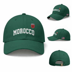 Morocco Moroccan Flag Vintage Pride Baseball Cap TS10 Baseball Cap Universal Fit Irish Green Print Your Wear