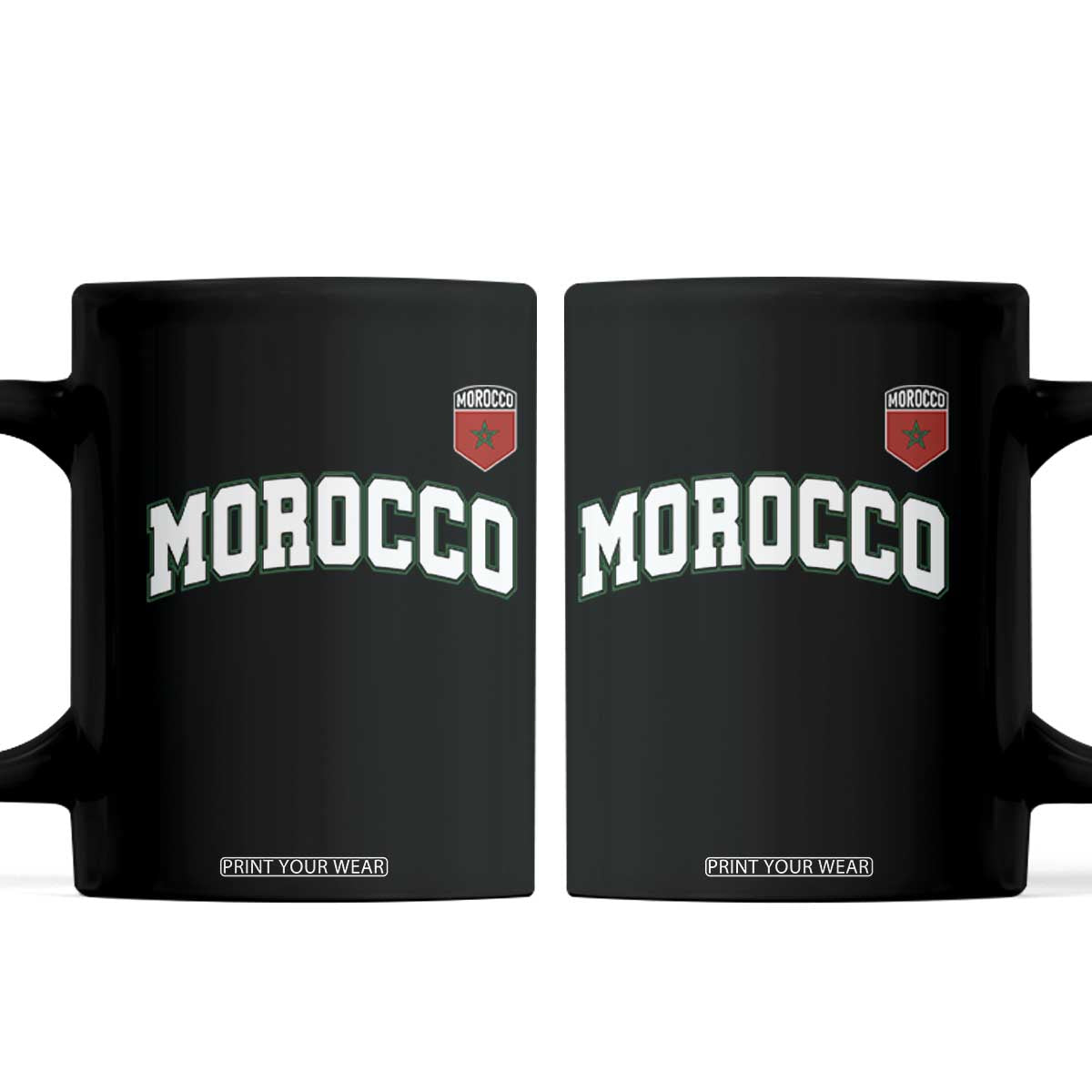 Morocco Moroccan Flag Vintage Pride Coffee Mug TS10 Black Print Your Wear