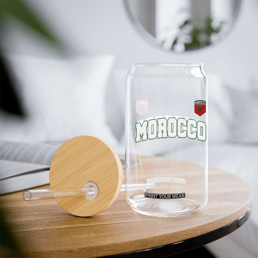 Morocco Moroccan Flag Vintage Pride Glass Can TS10 Print Your Wear