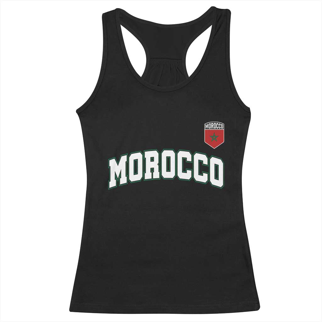 Morocco Moroccan Flag Vintage Pride Racerback Tank Top TS10 Black Print Your Wear