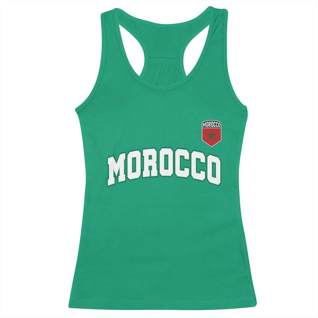 Morocco Moroccan Flag Vintage Pride Racerback Tank Top TS10 Irish Green Print Your Wear