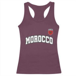 Morocco Moroccan Flag Vintage Pride Racerback Tank Top TS10 Maroon Print Your Wear