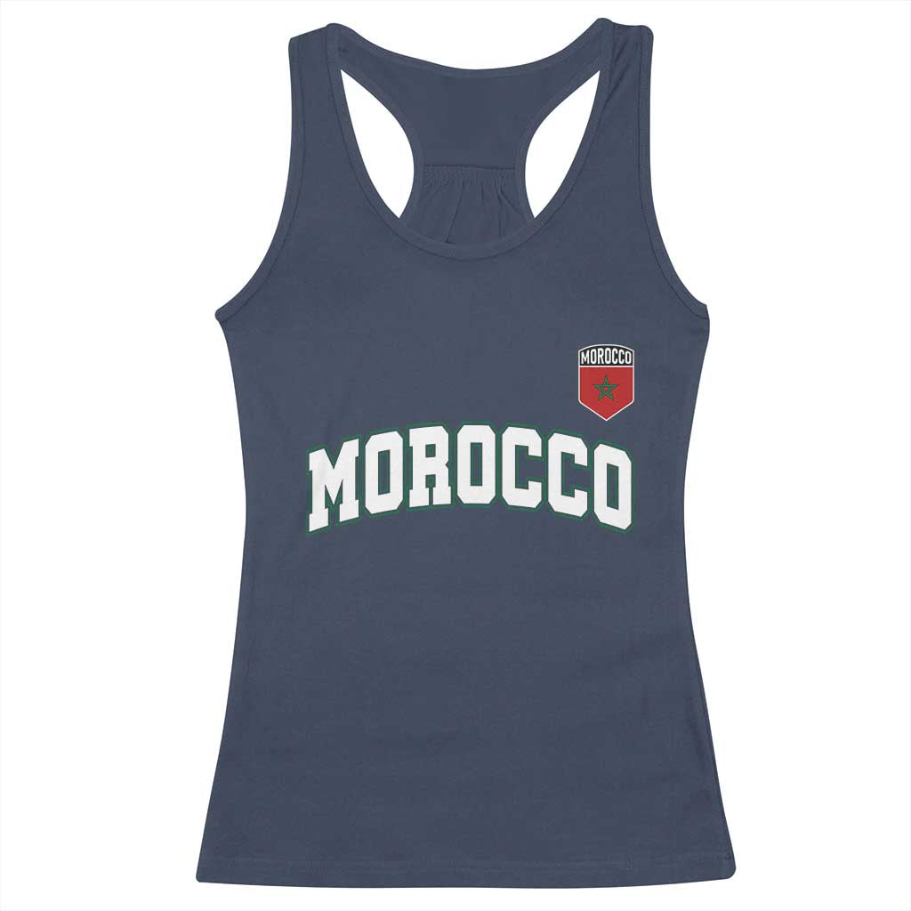Morocco Moroccan Flag Vintage Pride Racerback Tank Top TS10 Navy Print Your Wear
