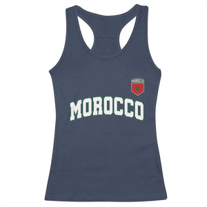 Morocco Moroccan Flag Vintage Pride Racerback Tank Top TS10 Navy Print Your Wear
