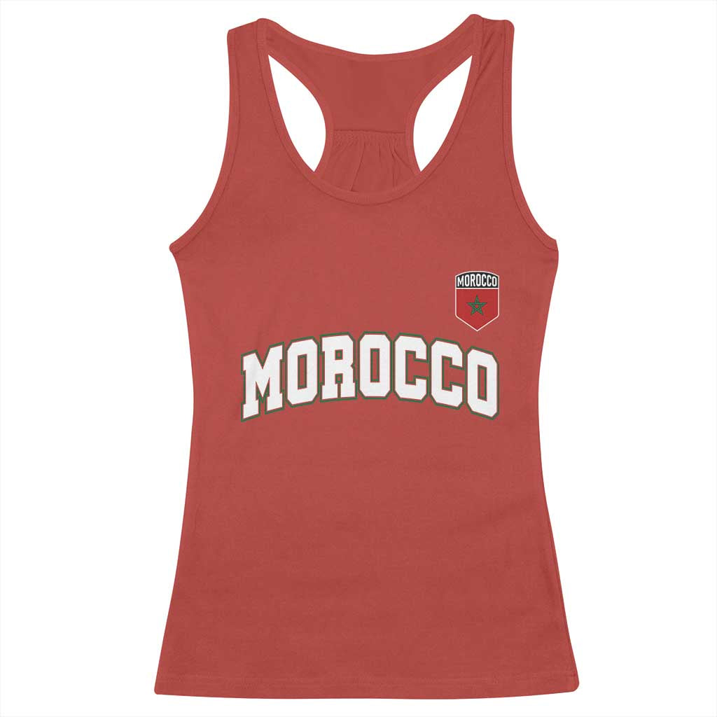 Morocco Moroccan Flag Vintage Pride Racerback Tank Top TS10 Red Print Your Wear