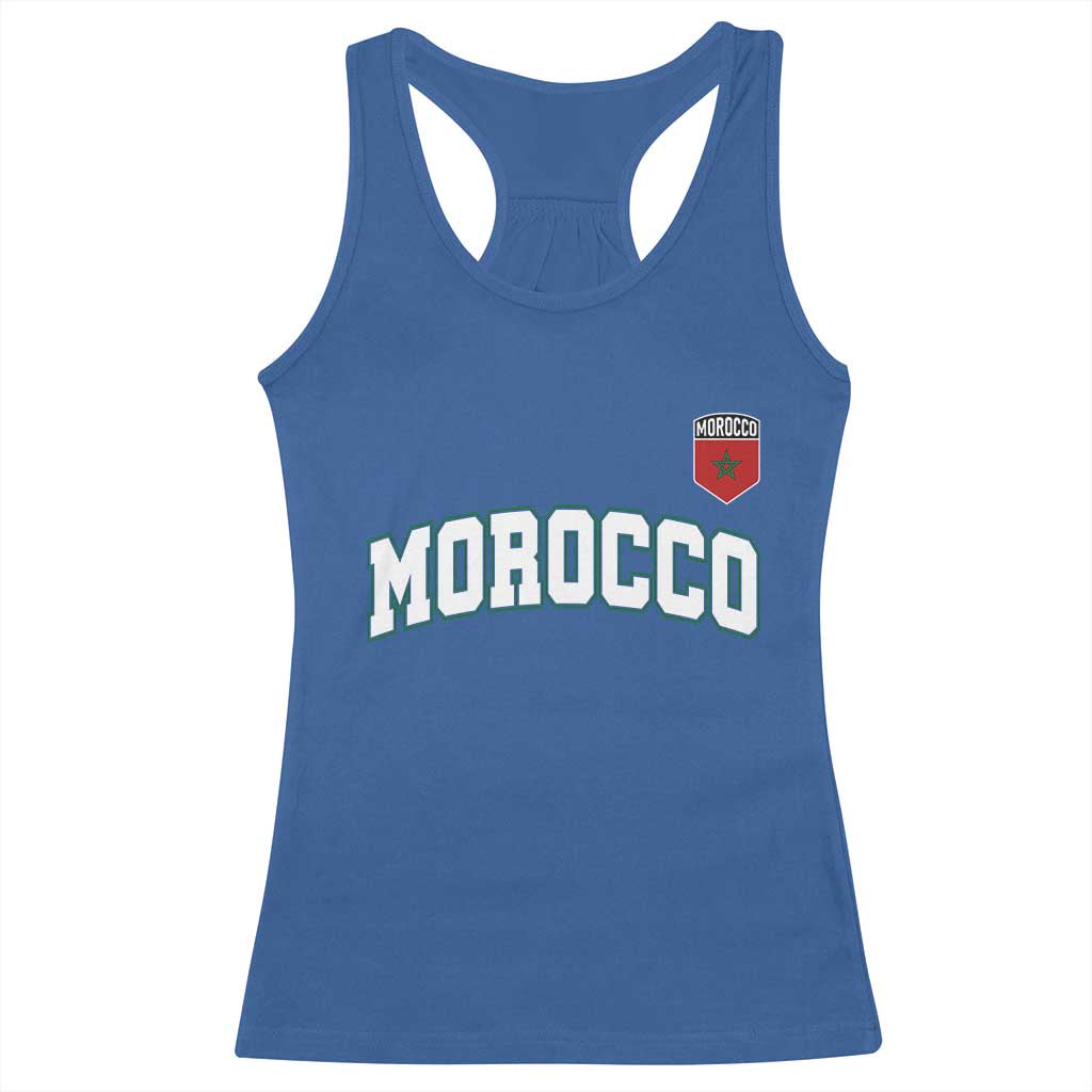 Morocco Moroccan Flag Vintage Pride Racerback Tank Top TS10 Royal Blue Print Your Wear