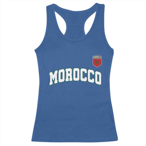Morocco Moroccan Flag Vintage Pride Racerback Tank Top TS10 Royal Blue Print Your Wear