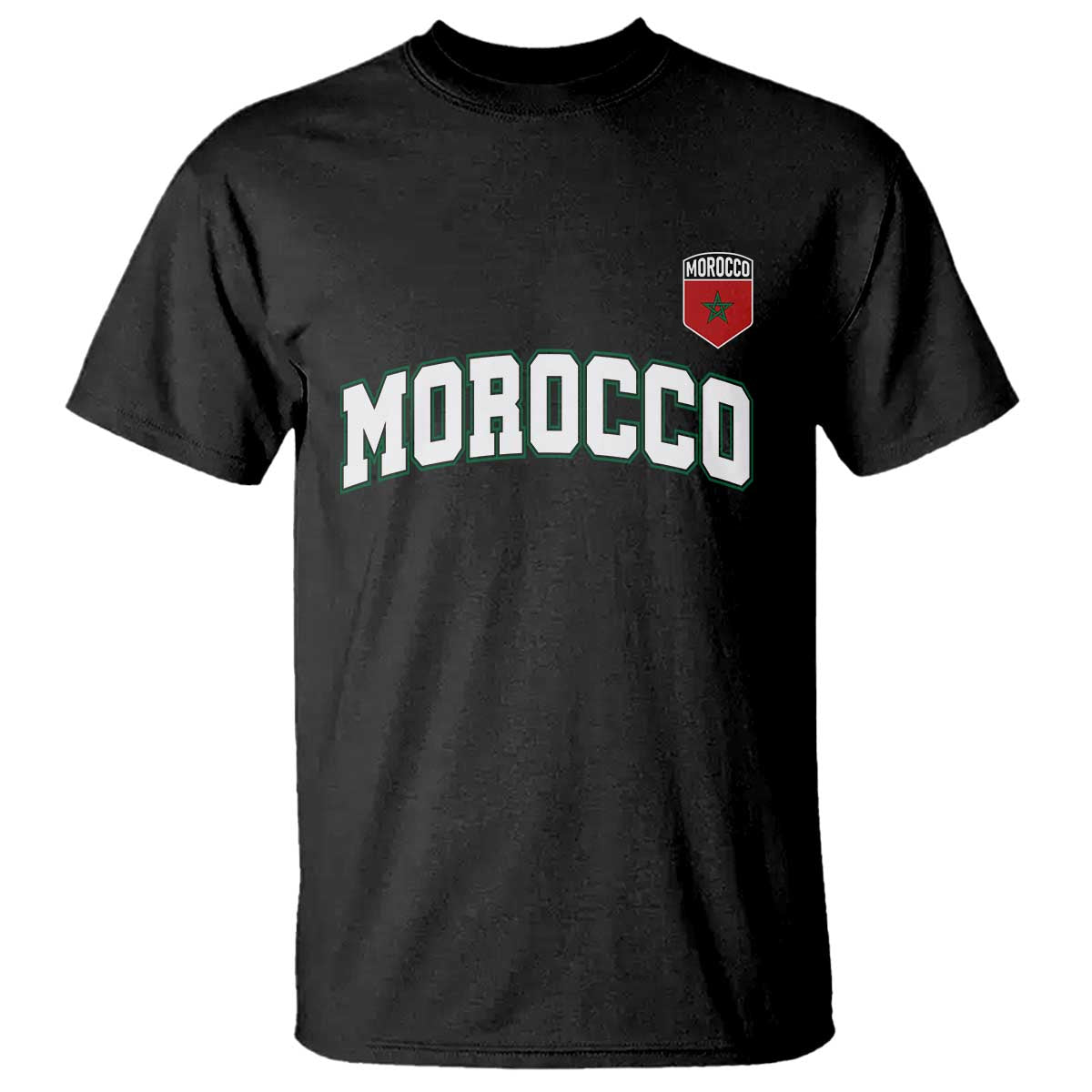 Morocco Moroccan Flag Vintage Pride T Shirt TS10 Black Print Your Wear