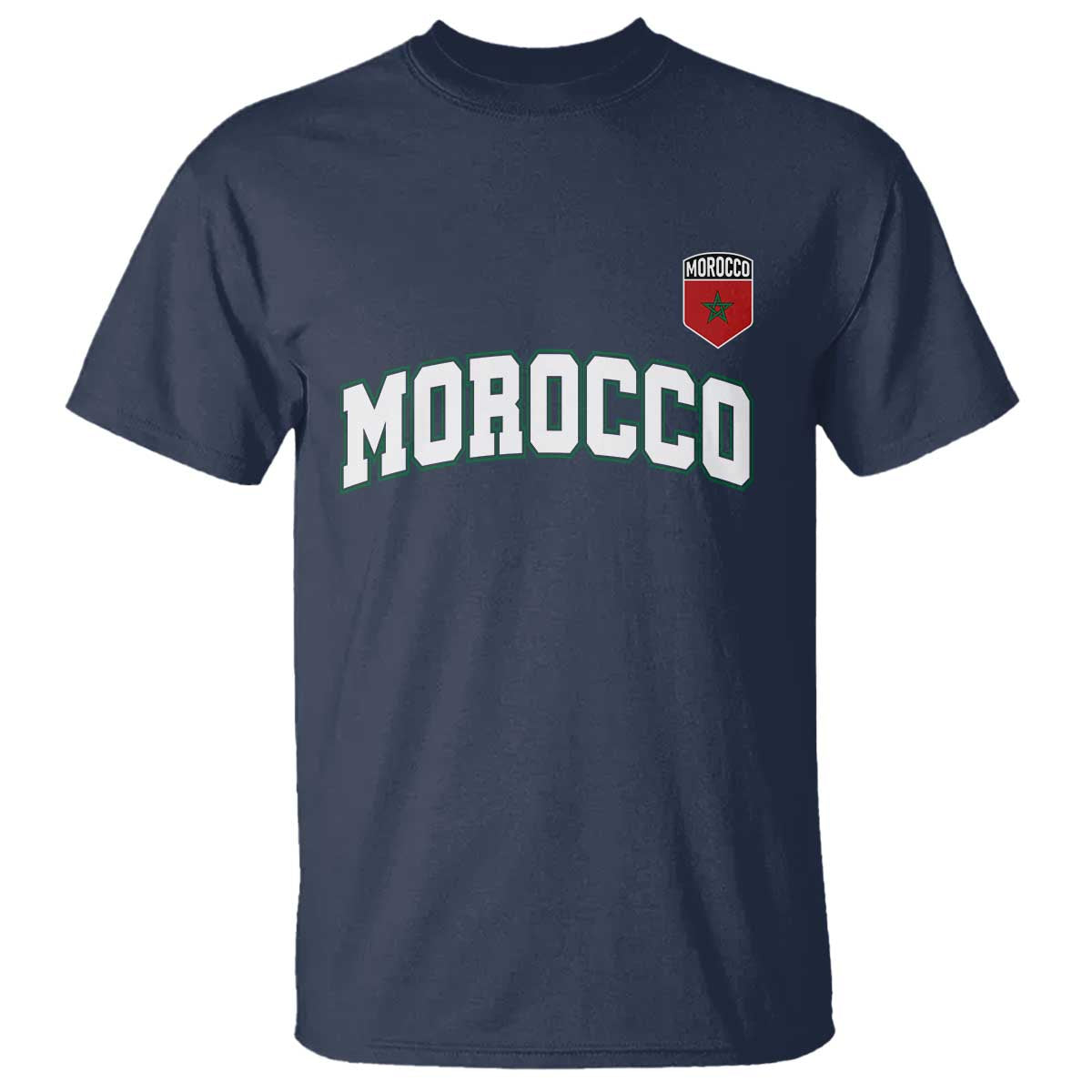 Morocco Moroccan Flag Vintage Pride T Shirt TS10 Navy Print Your Wear