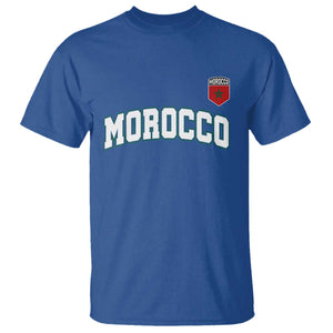 Morocco Moroccan Flag Vintage Pride T Shirt TS10 Royal Blue Print Your Wear